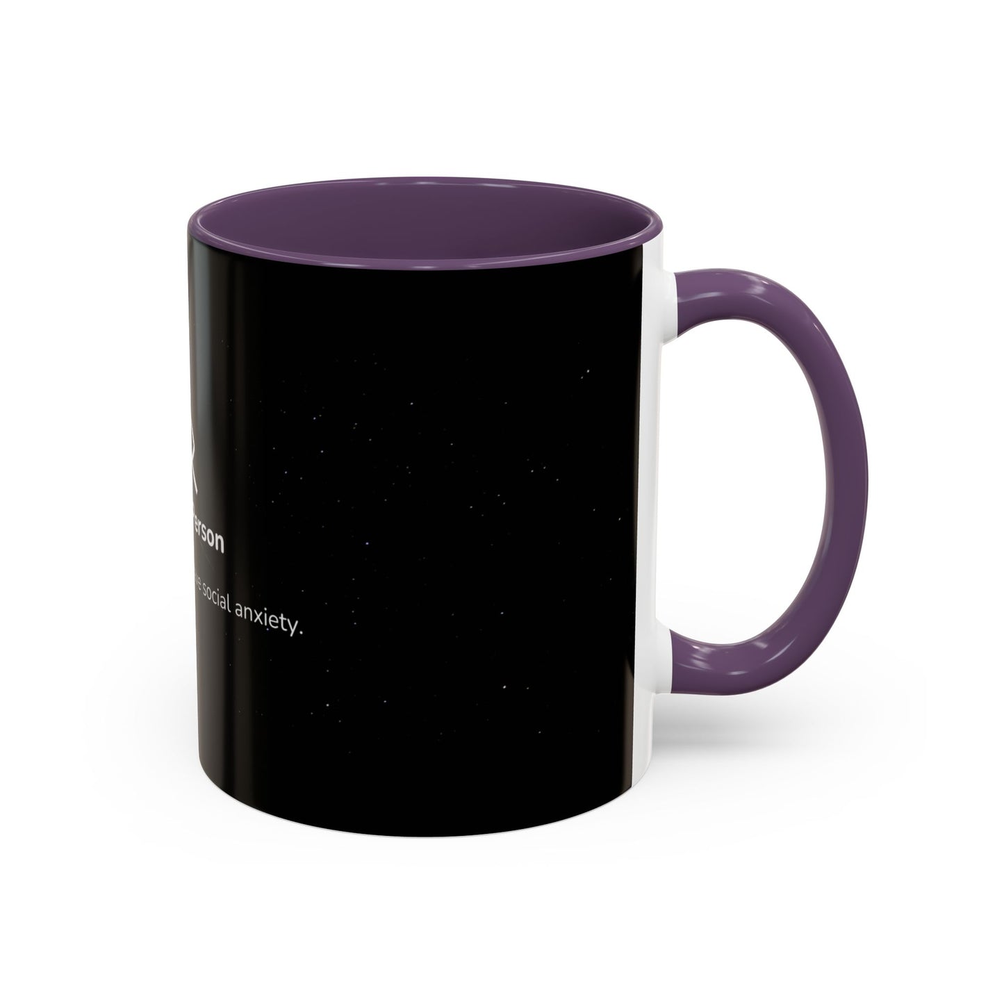 Sensitive Person Social Anxiety Coffee Mug - Black Accent, Gift for Introverts, Social Anxiety Humor, Unique Mug for Tea Lovers, Thoughtful Present
