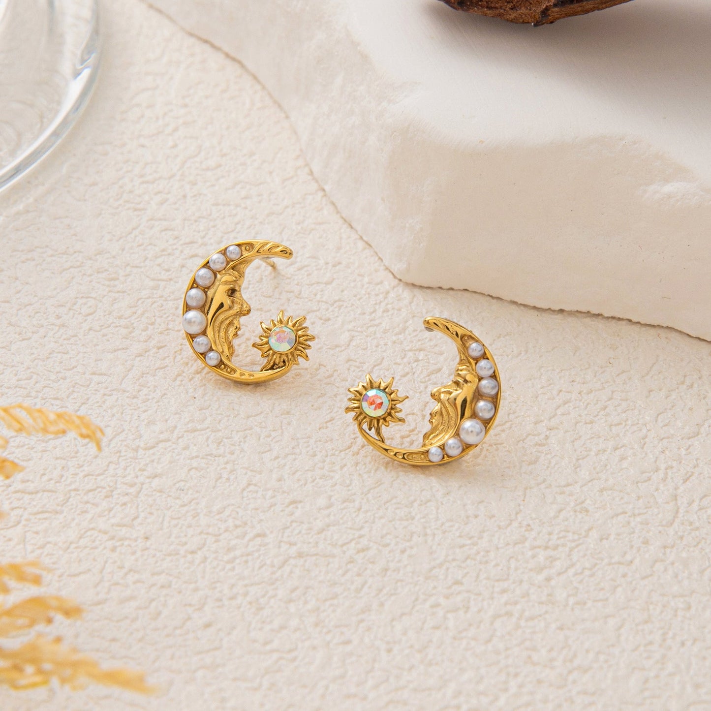 Fashion Stainless Steel Pearl Earrings