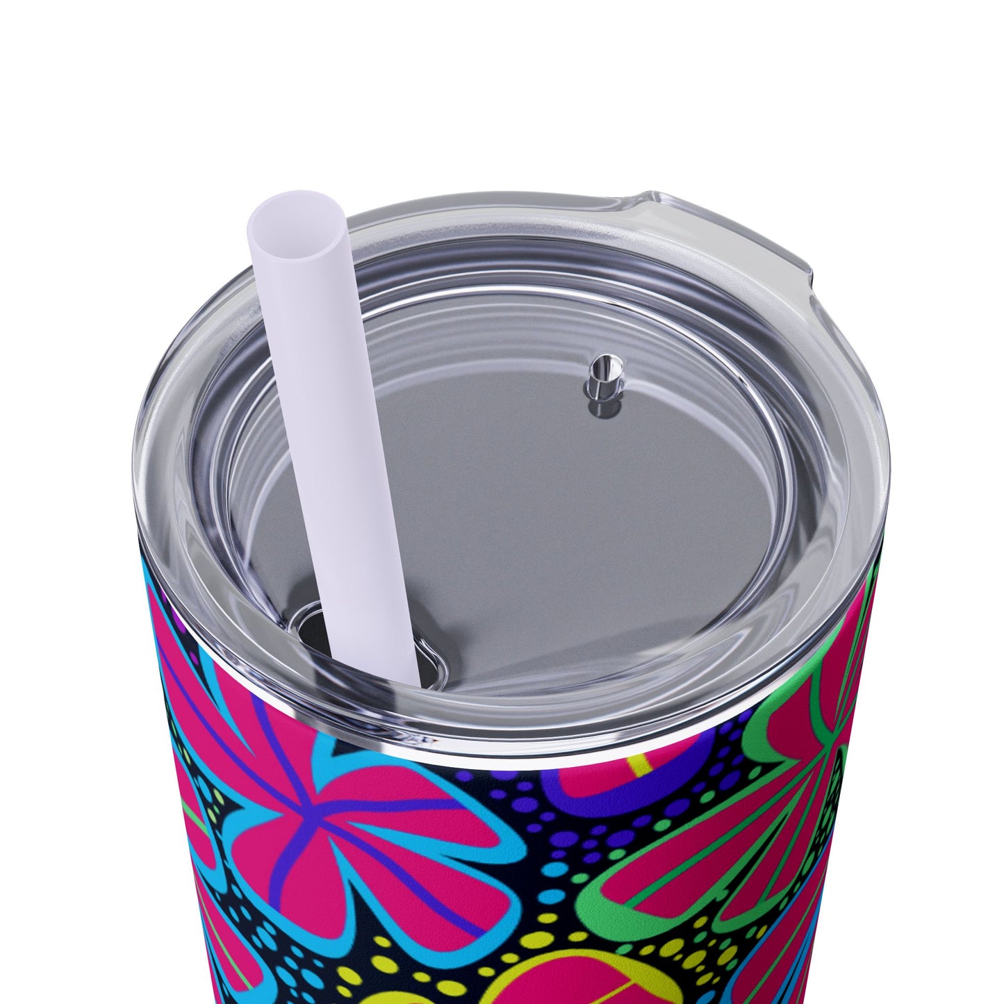 Vibrant Floral Skinny Tumbler, 20oz | Reusable Drink Cup for Home, Office, Road Trips | Fun Gift for Spring, Summer, Birthdays, Garden [...]