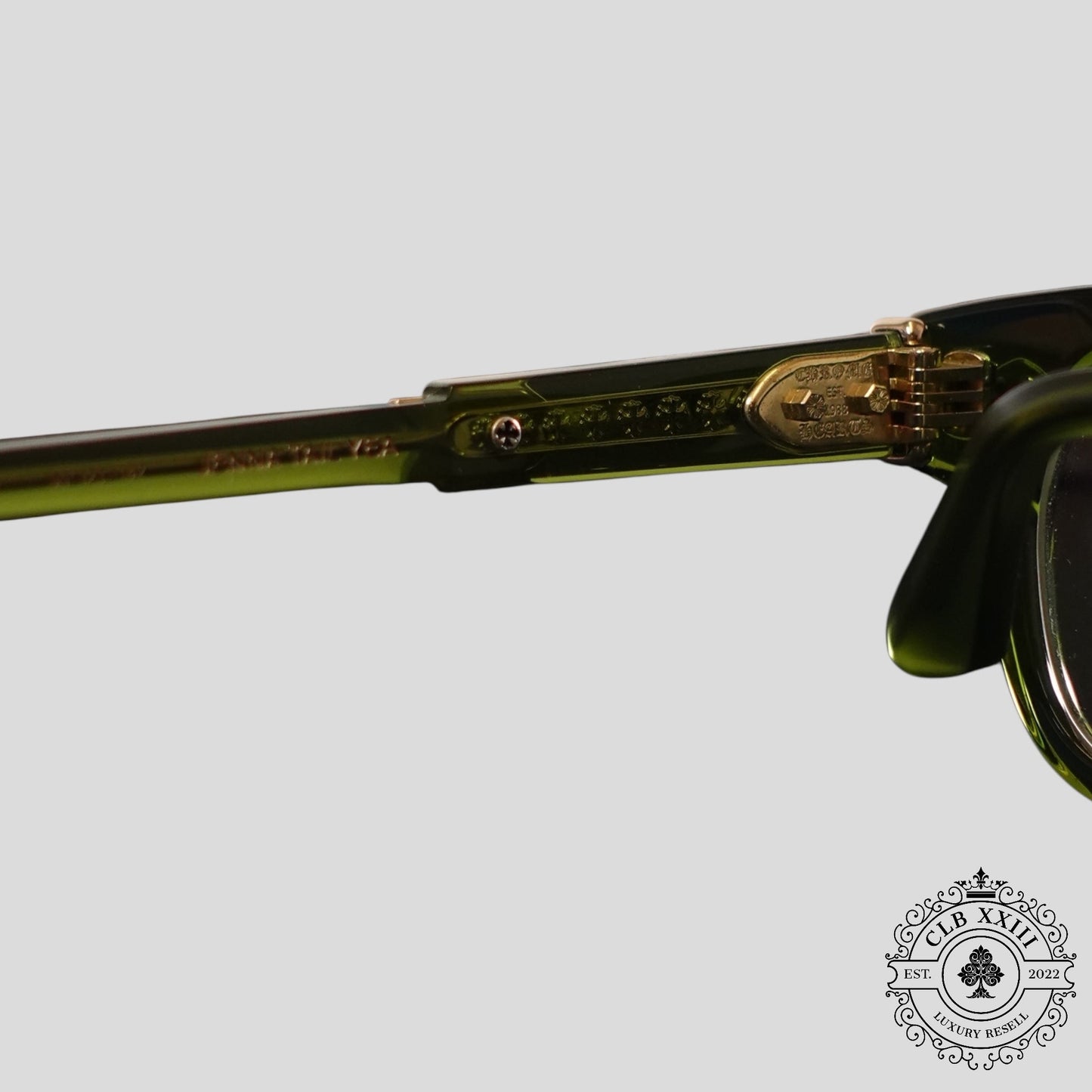 Chrome Hearts Jenna Tail Yea Glasses in Green