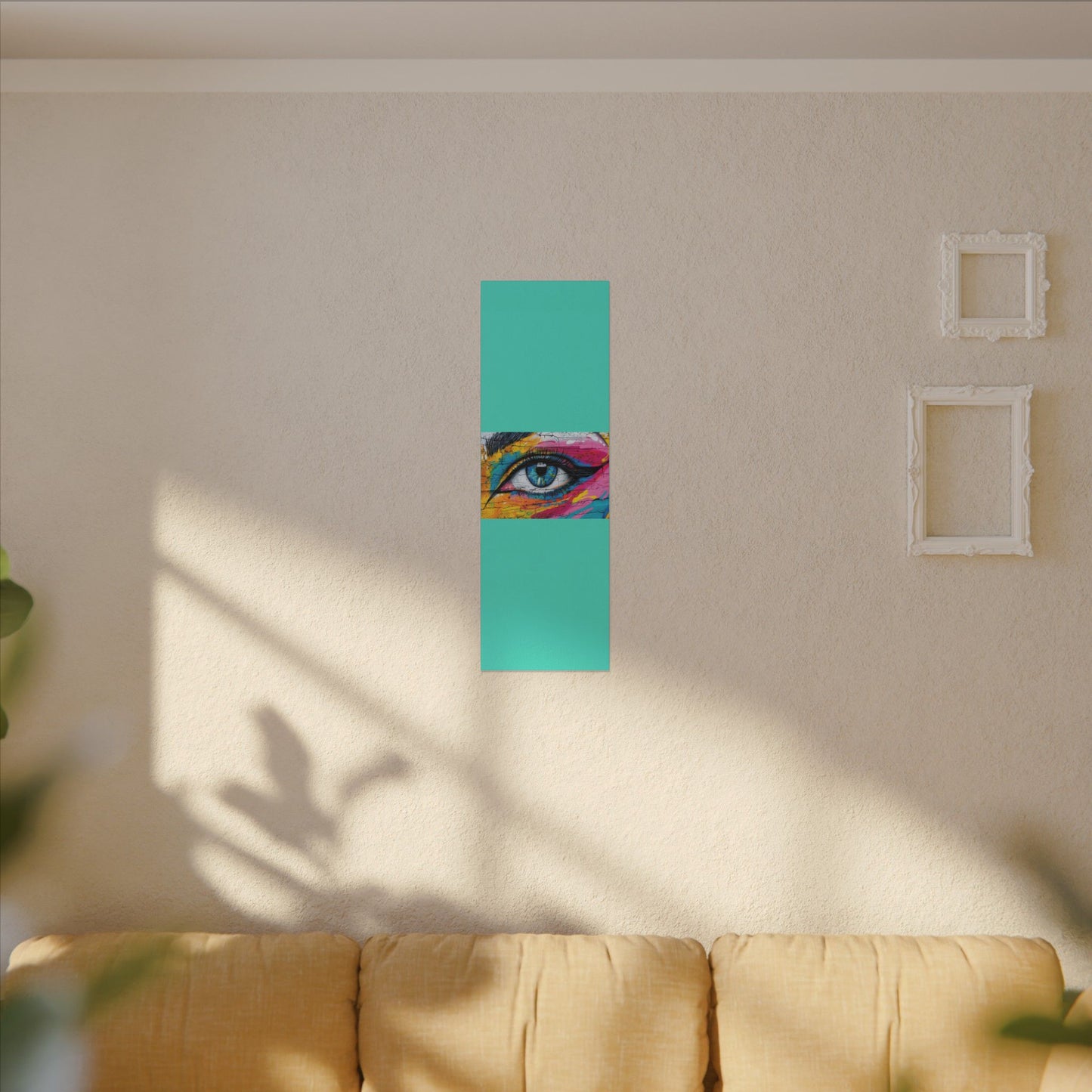 Colorful Eye Street Art Matte Canvas Print