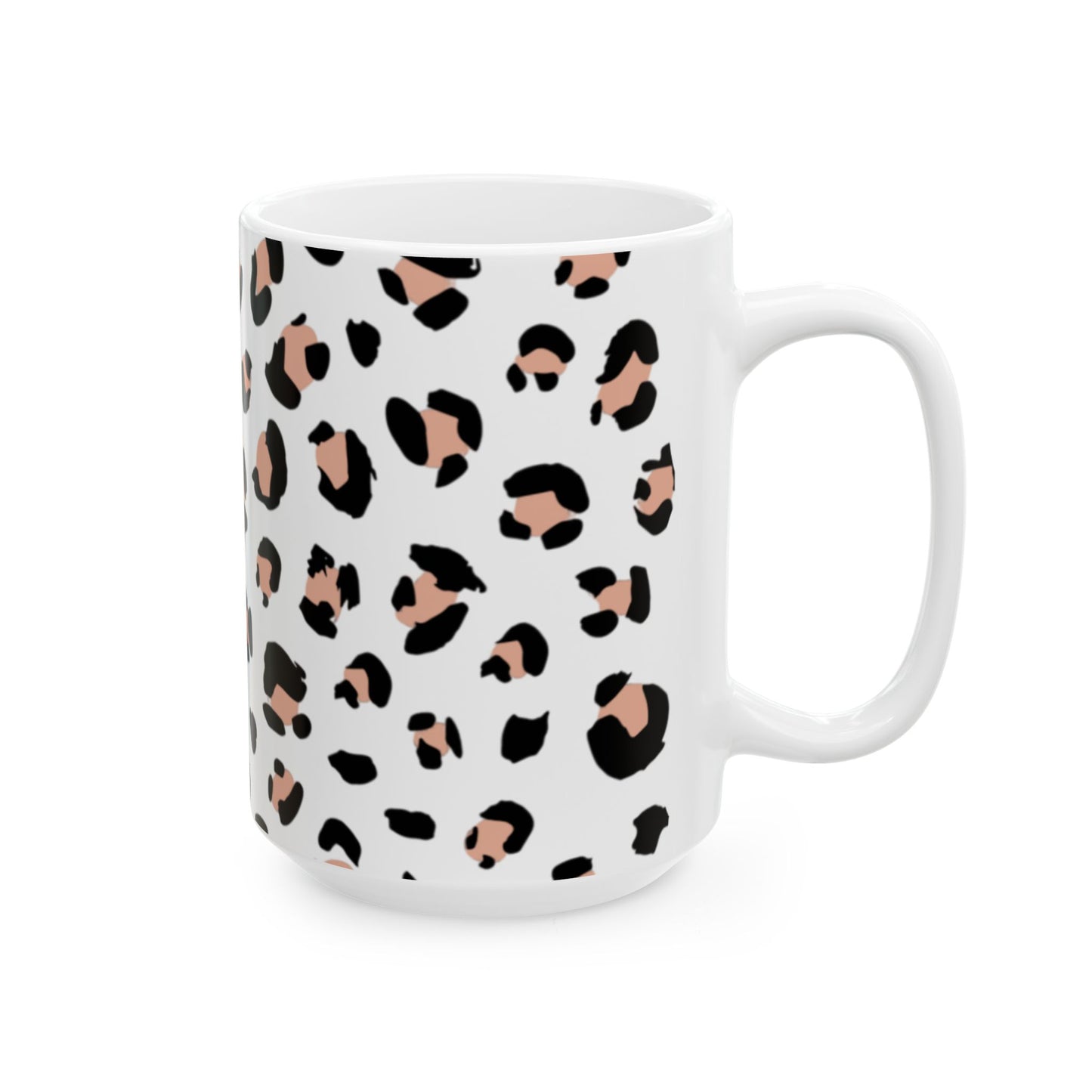 Leopard Print Ceramic Mug - Trendy Coffee Cup, Animal Print Gift, Home Decor, Kitchenware, Perfect for Birthdays, Holidays