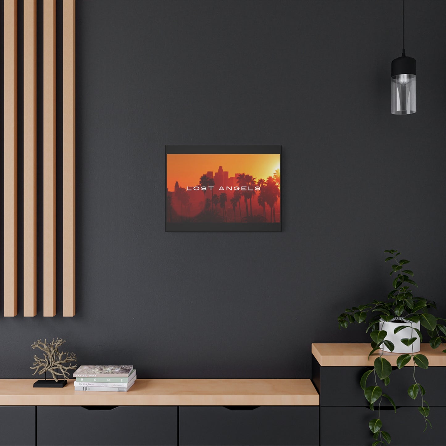 Lost Angels Wall Art Canvas | Sunset Cityscape Print, Home Decor, Gift for Art Lovers, Modern Living Room, California Vibe