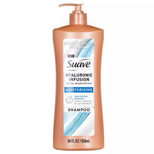 Suave Hyaluronic Infusion Moisturizing Shampoo for Dry Hair (28oz)