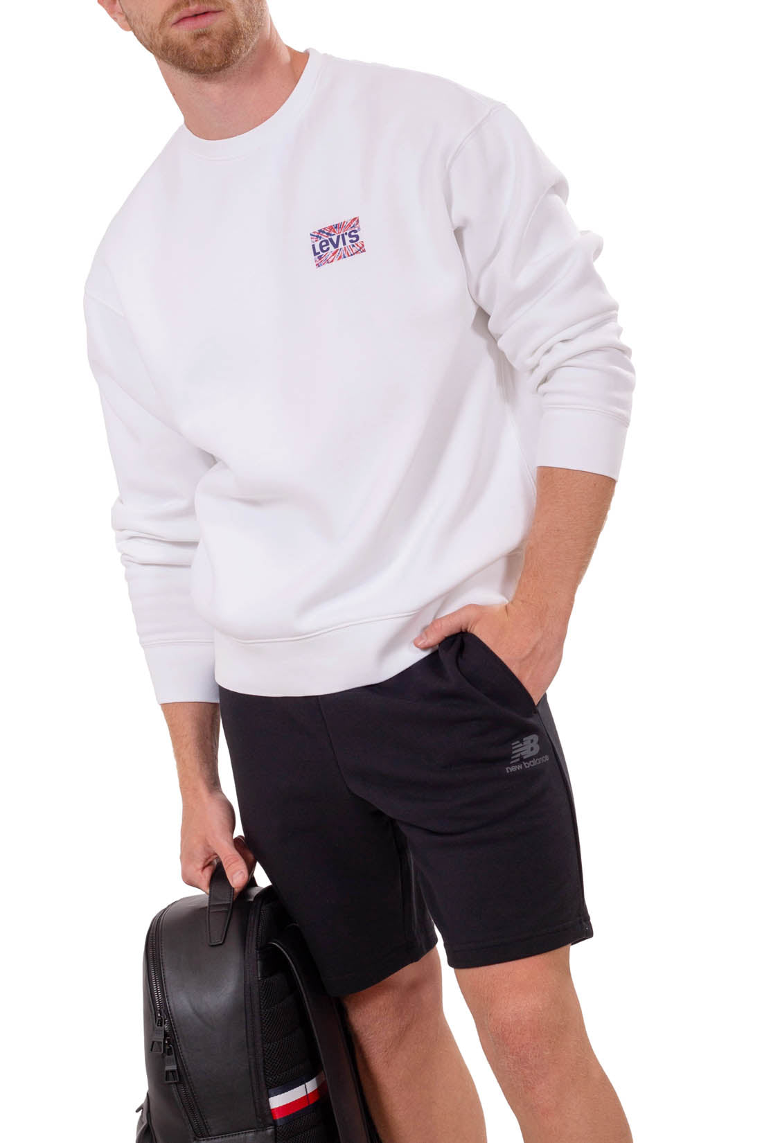 LEVI'S - Men's relaxed crewneck sweatshirt with logo  - Size-23