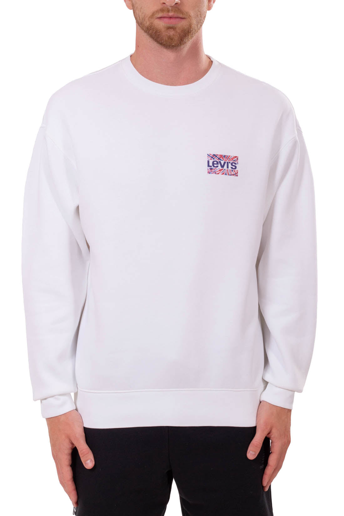 LEVI'S - Men's relaxed crewneck sweatshirt with logo  - Size-13
