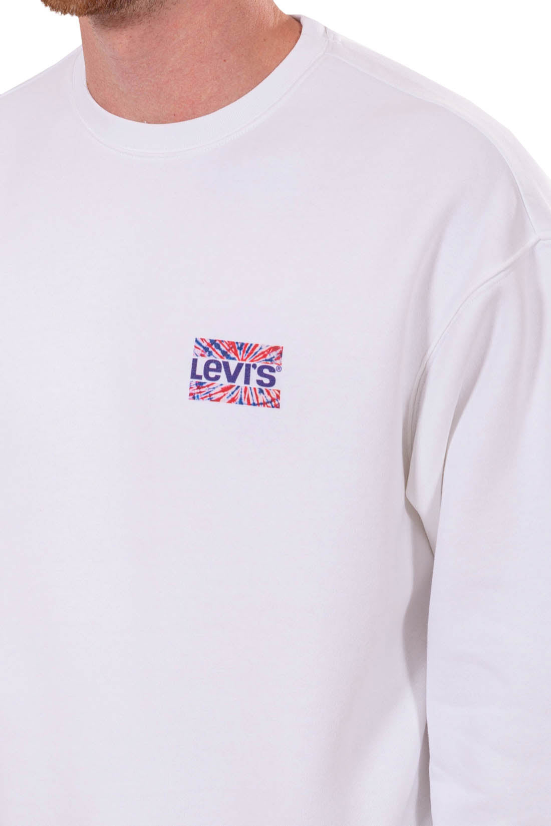 LEVI'S - Men's relaxed crewneck sweatshirt with logo  - Size-8