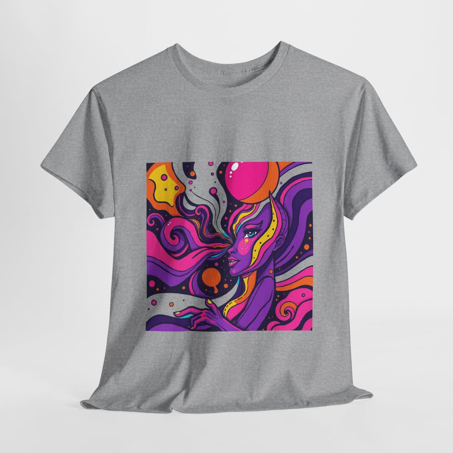 Vibrant Psychedelic Art Tee, Bohemian Graphic T-Shirt, Unisex Cotton Tee, Fashionable Casual Wear, Perfect Gift for Art Lovers