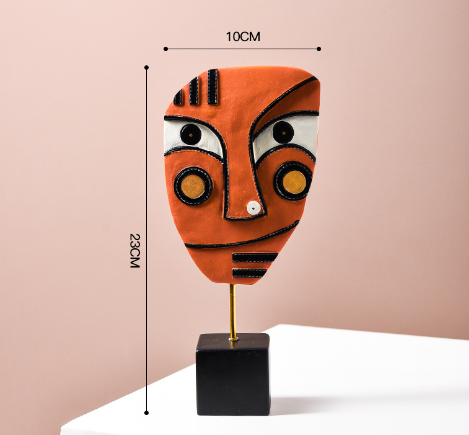 INS wind resin crafts creative living room wine cabinet decoration wholesale abstract facial art ornaments