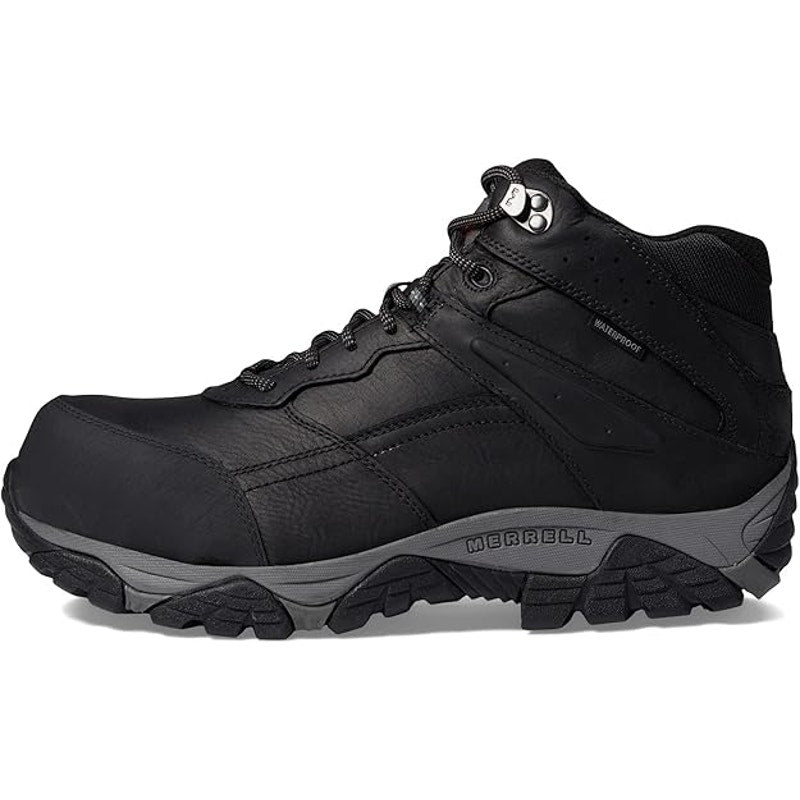 New Merrell Mens Size 9 Black Moab Adventure Mid Waterproof Carbon Fiber Boots