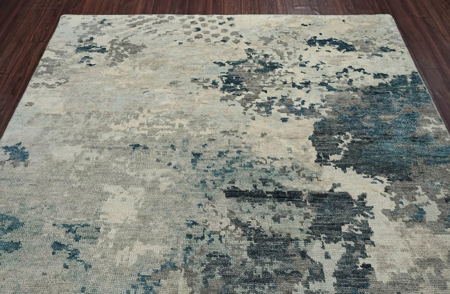 8x10 LoomBloom Gray Hand Knotted 100% Wool Tibetan Modern Oriental Area Rug-3
