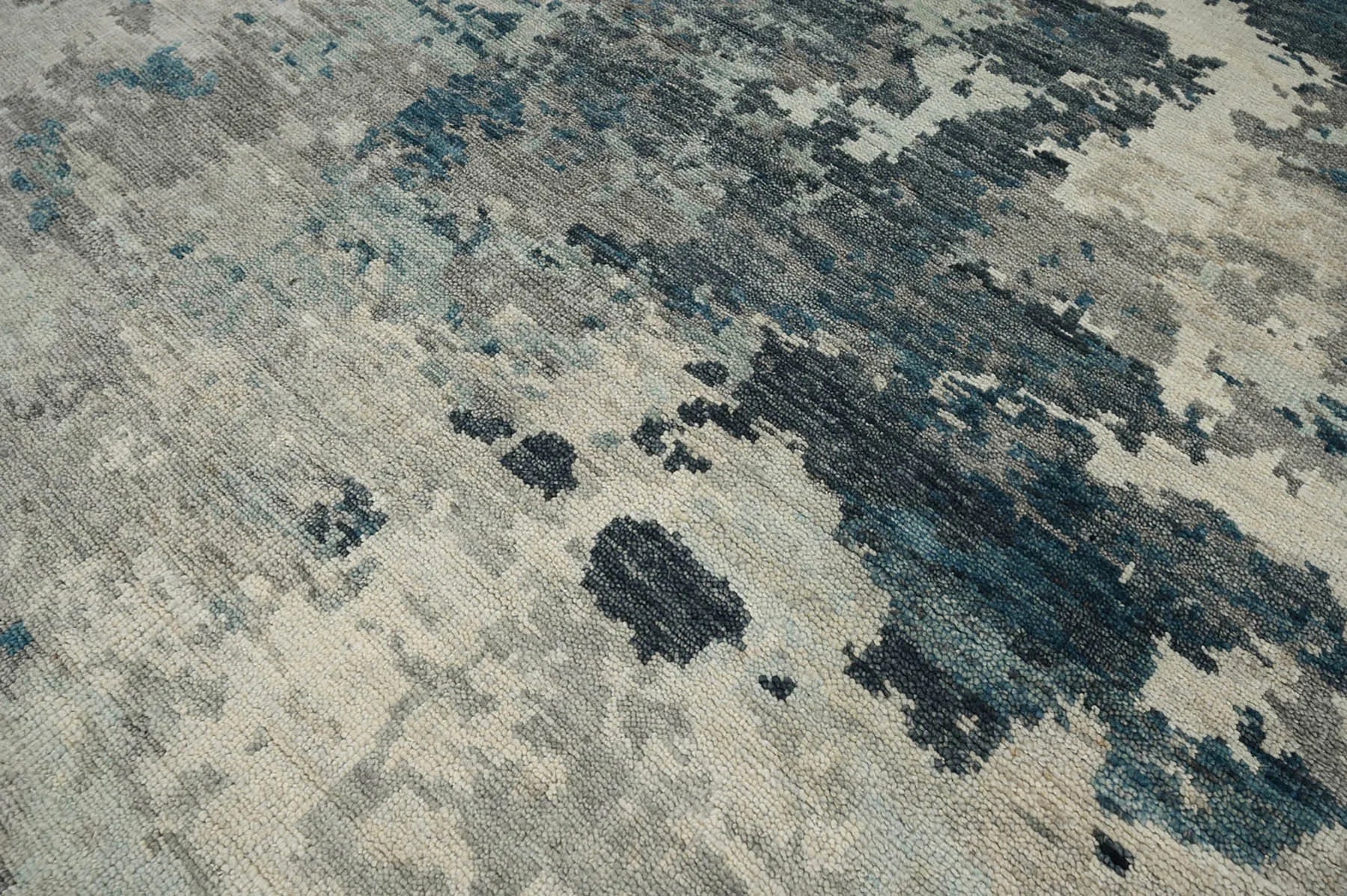 8x10 LoomBloom Gray Hand Knotted 100% Wool Tibetan Modern Oriental Area Rug-4