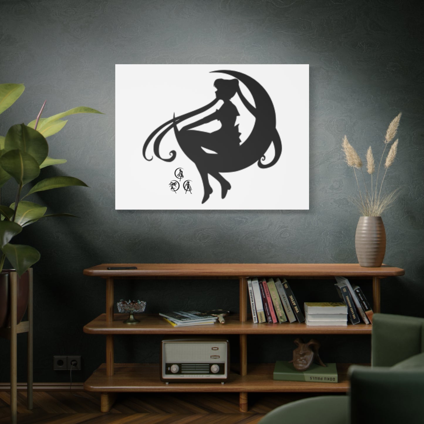 Moonlit Goddess Canvas Art, Modern Wall Decor, Fantasy Home Decor, Boho Aesthetic, Gift for Art Lovers