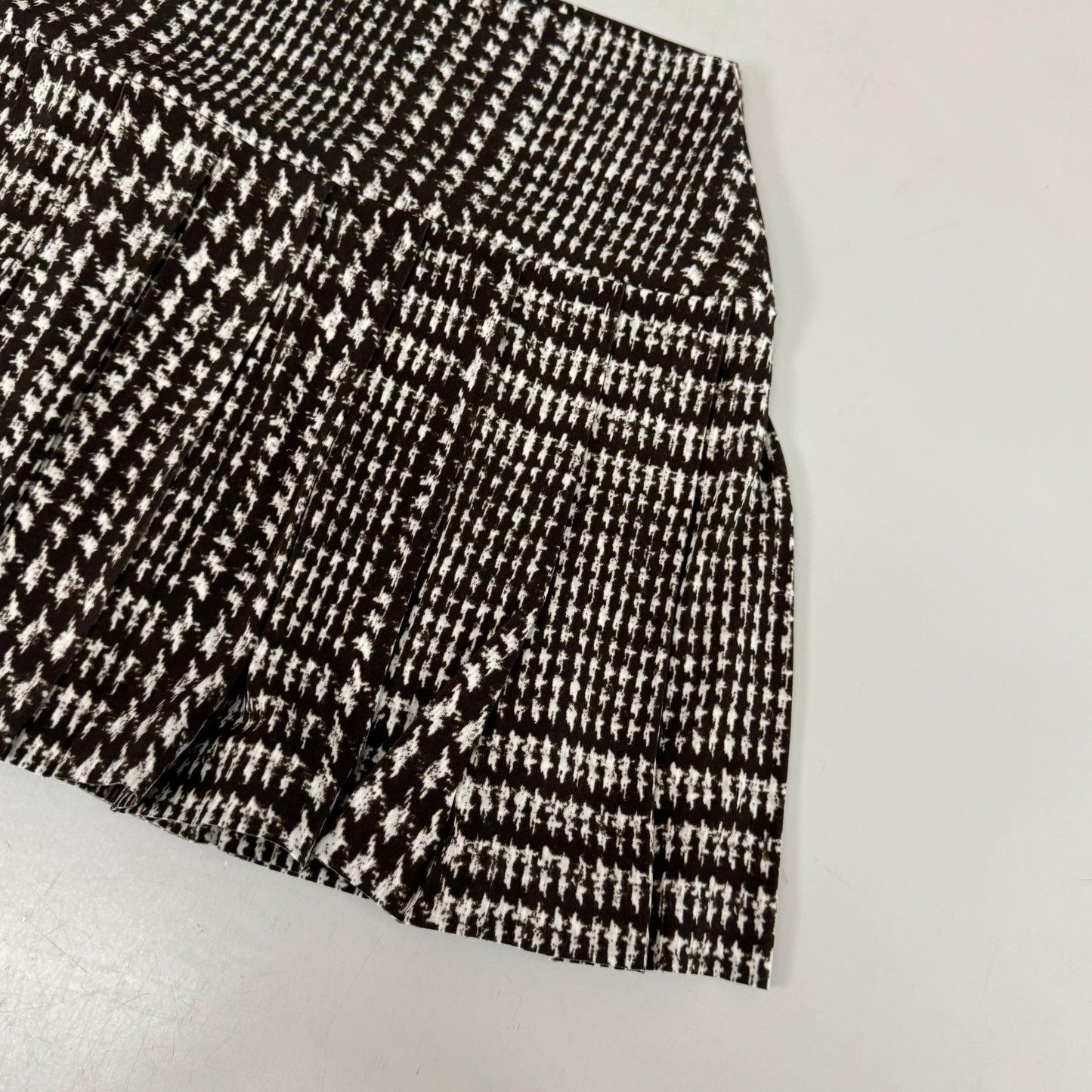 NORMA KAMALI Silky Jersey Pleated Micro Skirt Unlined Womens Sz XS/29 Chocolate