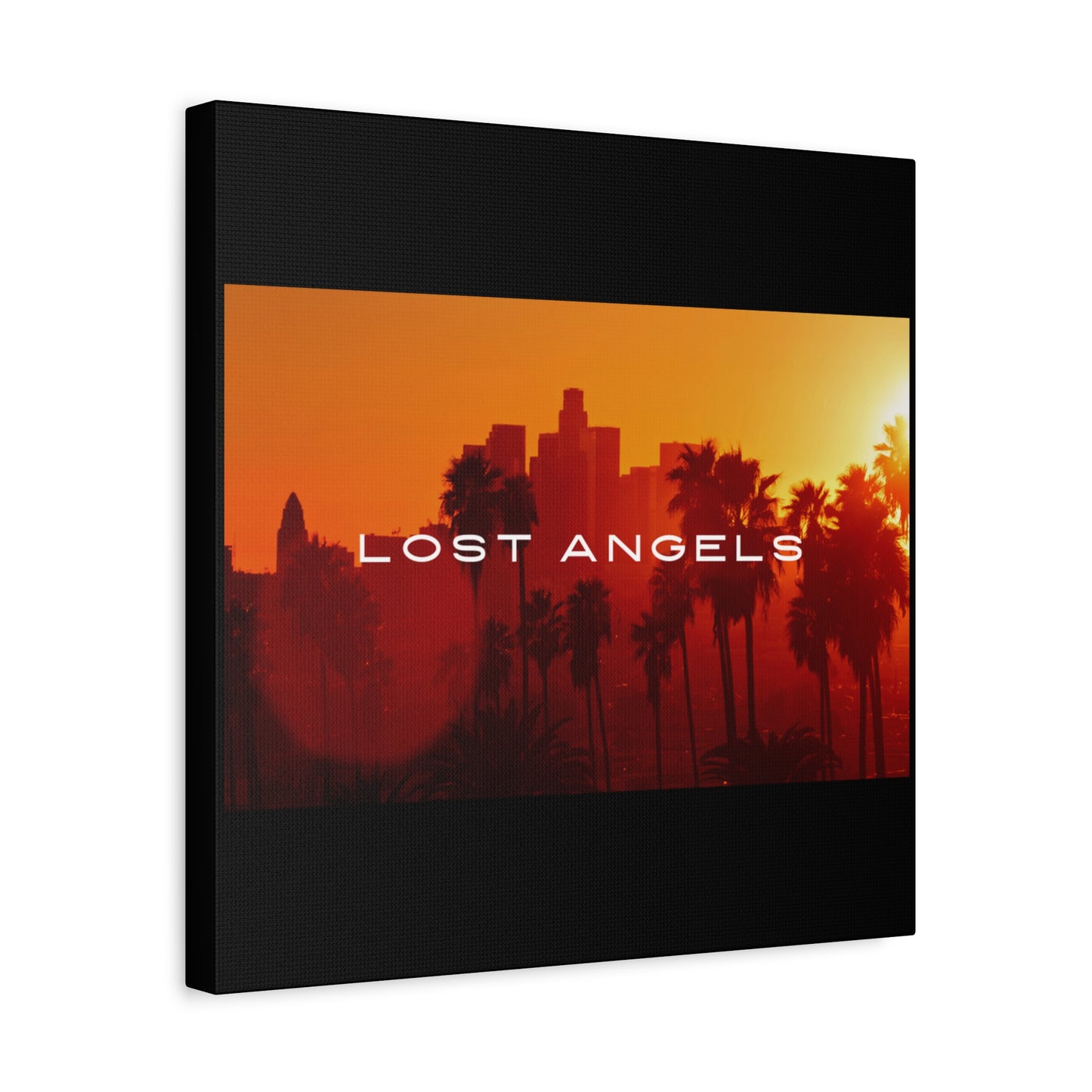 Lost Angels Wall Art Canvas | Sunset Cityscape Print, Home Decor, Gift for Art Lovers, Modern Living Room, California Vibe