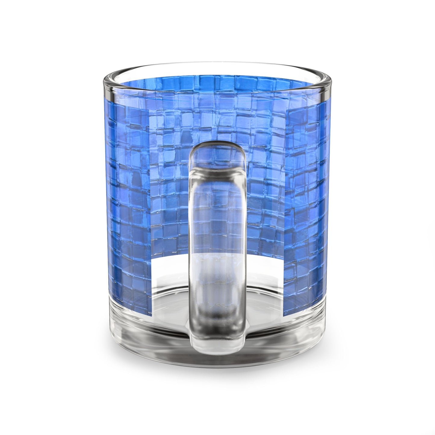 Blue Mosaic Glass Mug 10oz Glass Mug