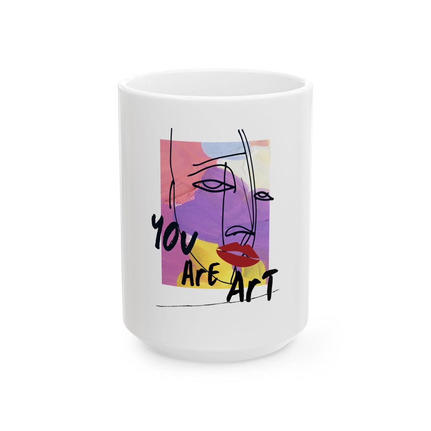 Artistic Ceramic Mug: "You Are Art" Coffee Cup for Artists, Creative Souls, Gift for Art Lovers, Inspirational Drinkware
