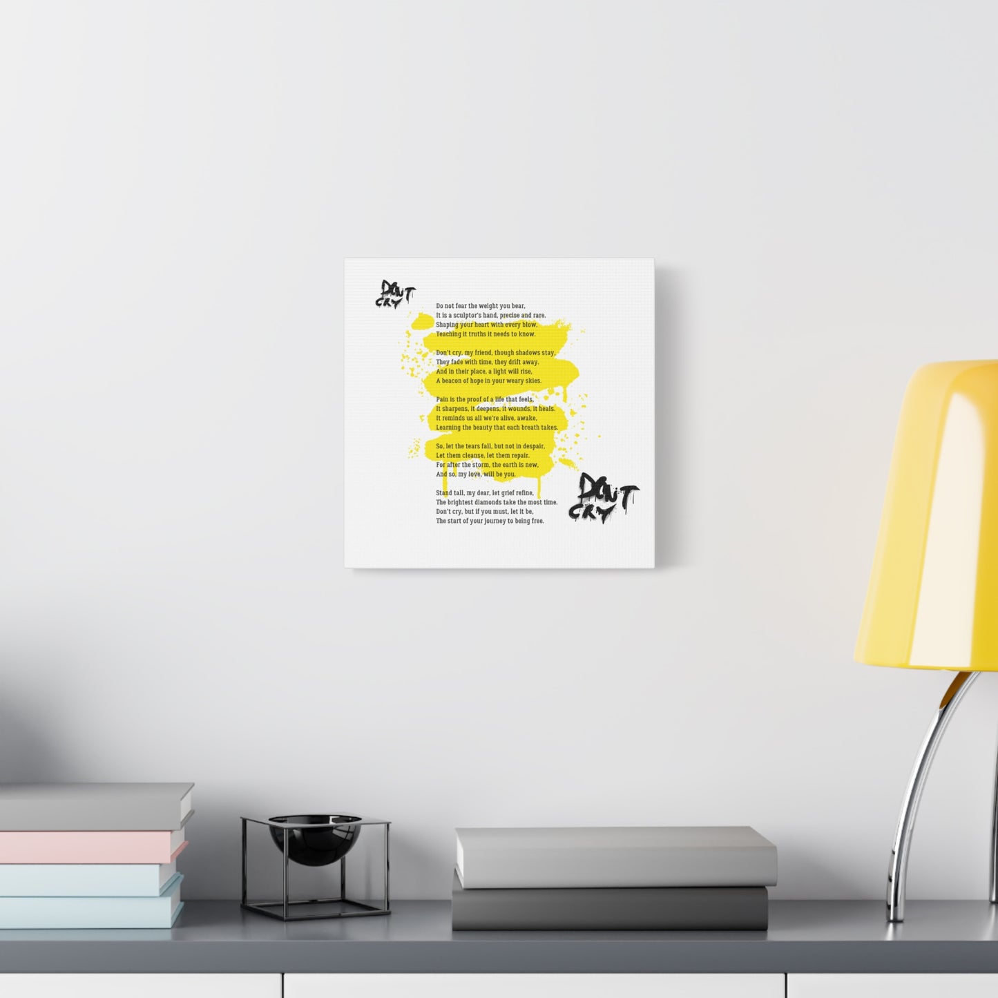 Inspirational Canvas Wall Art, Motivational Decor, Positive Quote, Home Office Wall Hanging, Unique Gift Idea, Modern Art Print