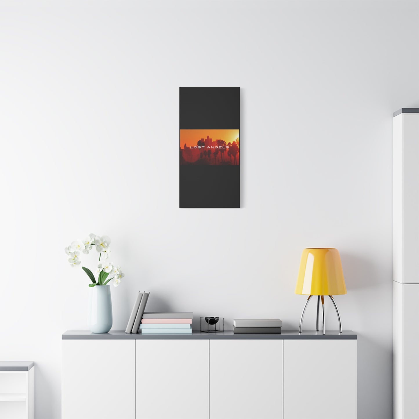 Lost Angels Wall Art Canvas | Sunset Cityscape Print, Home Decor, Gift for Art Lovers, Modern Living Room, California Vibe