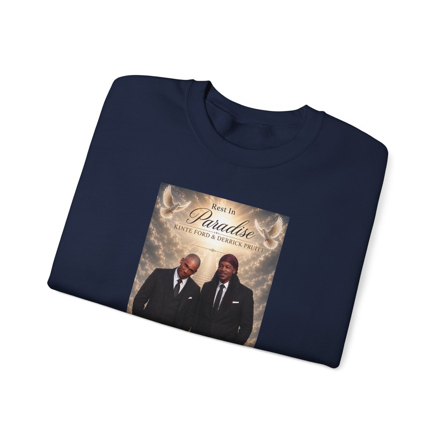 Crewneck Sweatshirt — 'Back to Paradise' Memorial Portrait Design