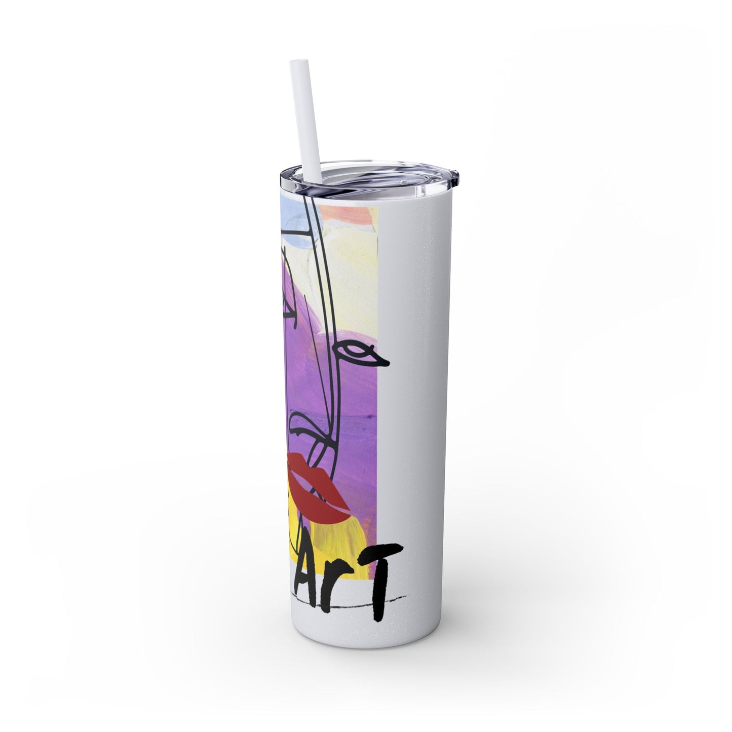 Artistic Skinny Tumbler with Straw, 20oz | Inspirational Drinkware, Colorful Water Bottle, Unique Gift Idea, Motivational Mug, [...]