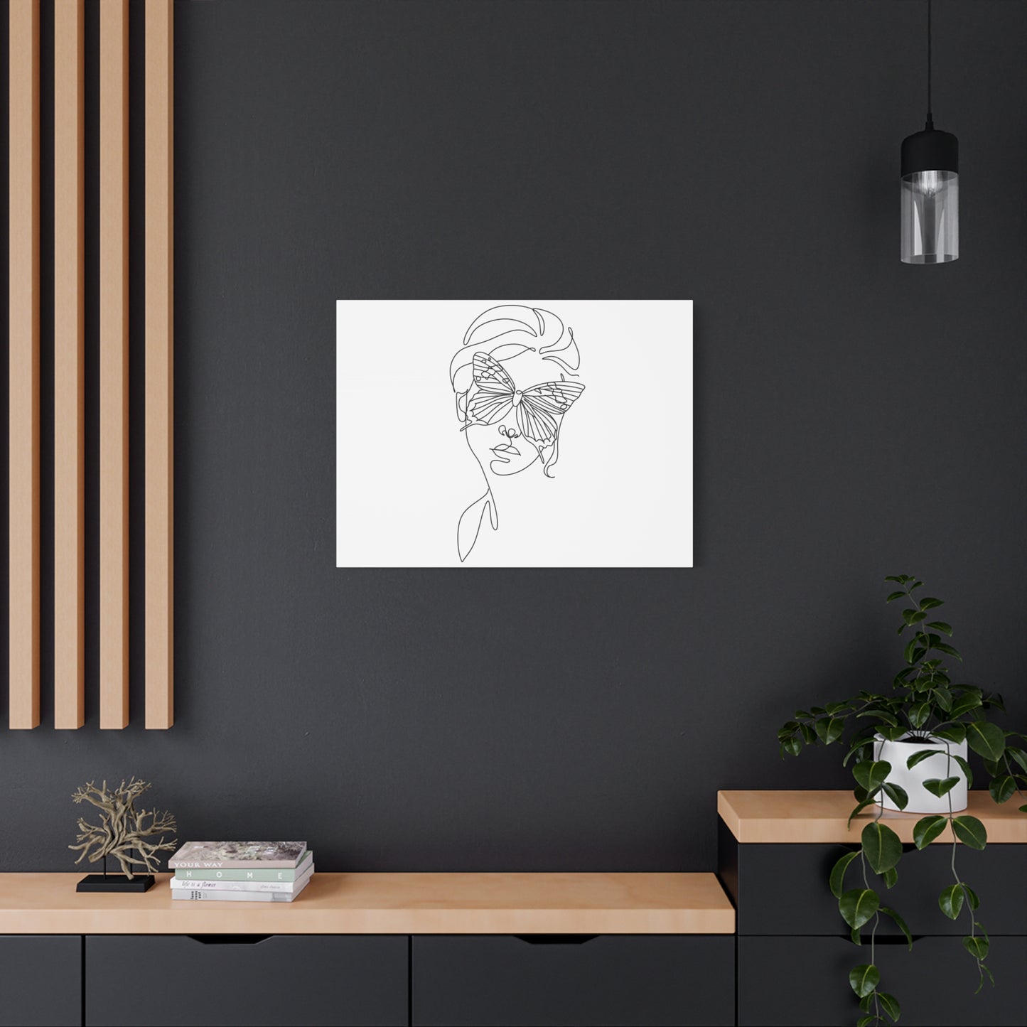 Minimalist Butterfly Canvas Art, Modern Home Decor, Gift for Nature Lovers, Wall Art for Women, Inspirational Wall Art