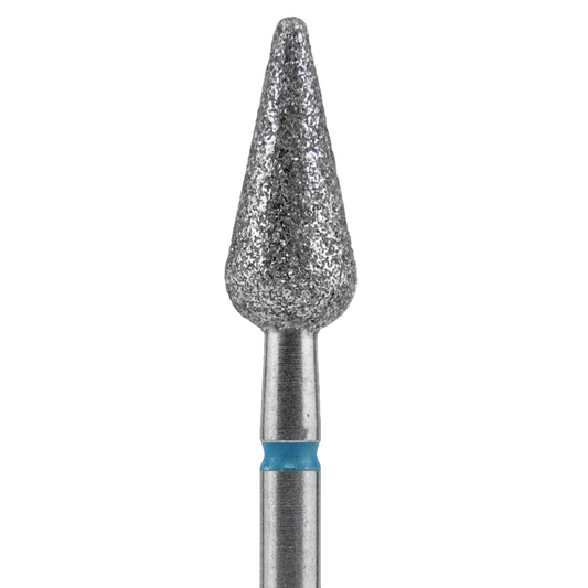 STALEKS - Diamond nail drill bit, "Pointed Pear", blue, EXPERT 5/12 mm (FA100B050/12)-0