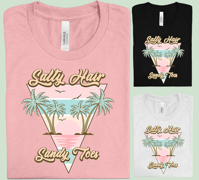 Salty Hair Sandy Toes Graphic Tee