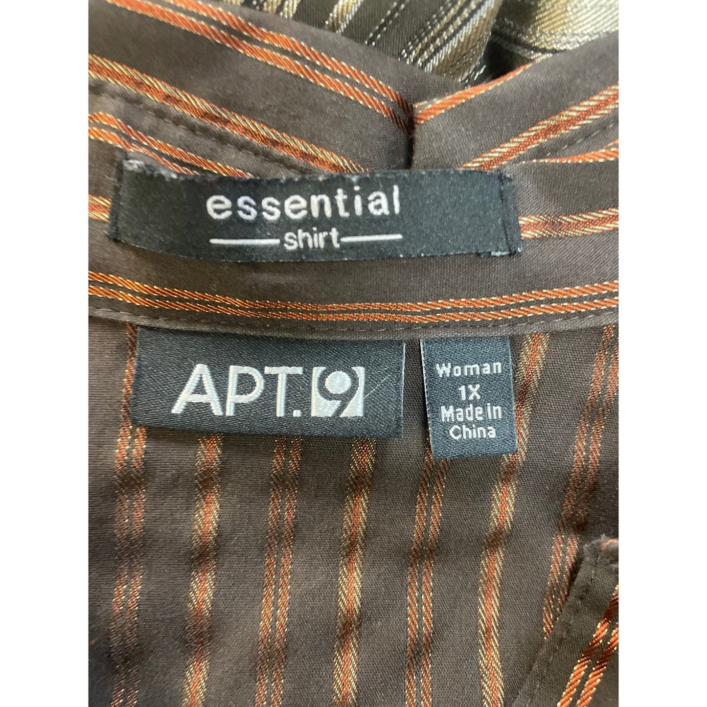 Lot of 2 Apt 9 Womens 1X 3/4 Sleeve PolyCotton Essential Button Down Shirts