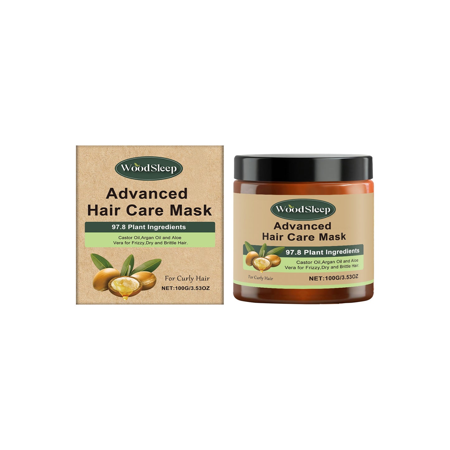 WoodSleep Moisturizing Treatment Hair Mask Nourishes And Improves Hair Frizz, Brightening Hair And Exuding Fragrance Hair Mask