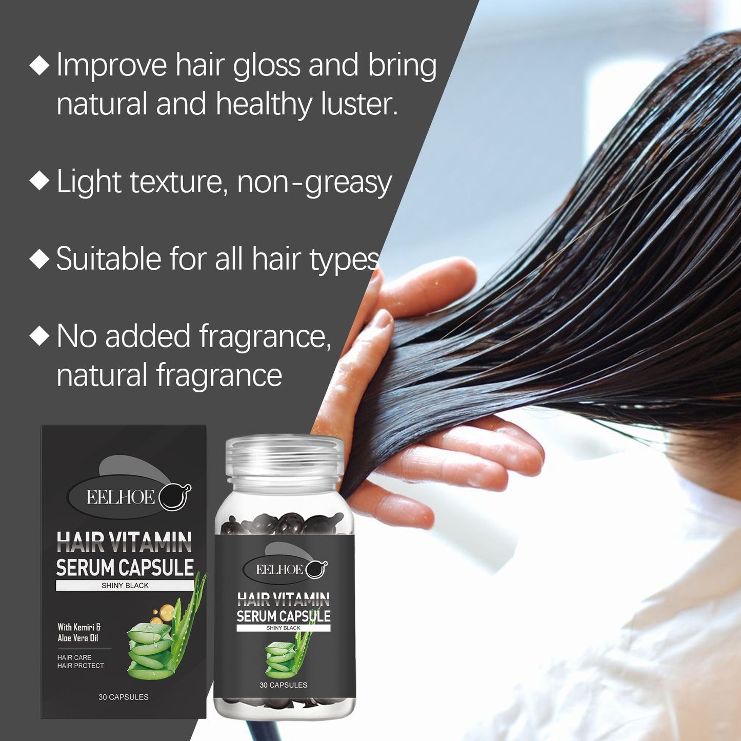 EELHOE Hair Essential Oil Treatment Capsules Moisturize Hair, Repair Dry Hair And Smooth Hair Care Essential Oil
