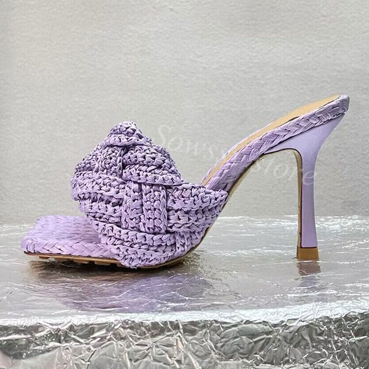 Genuine Leather and Sheepskin Woven Ladies Heels, Luxury at it's Finest