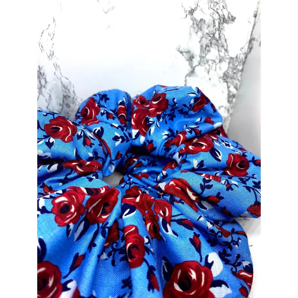 Floral 4th of July Scrunchie