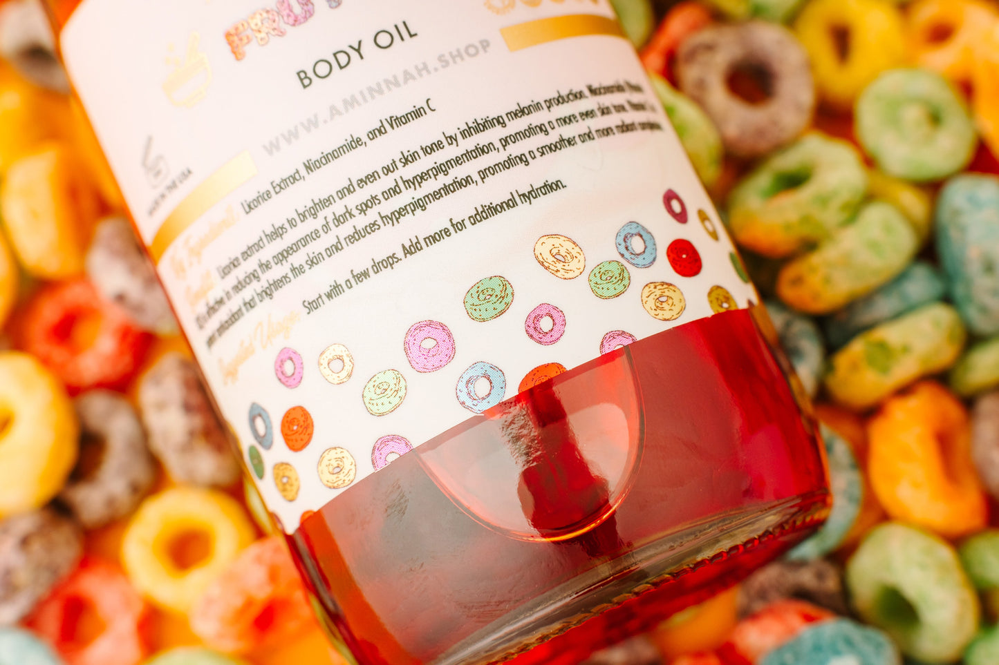"Frut Loops" Brightening Skin Body Oil - Licorice Extract, Niacinimide, and Vitamin C