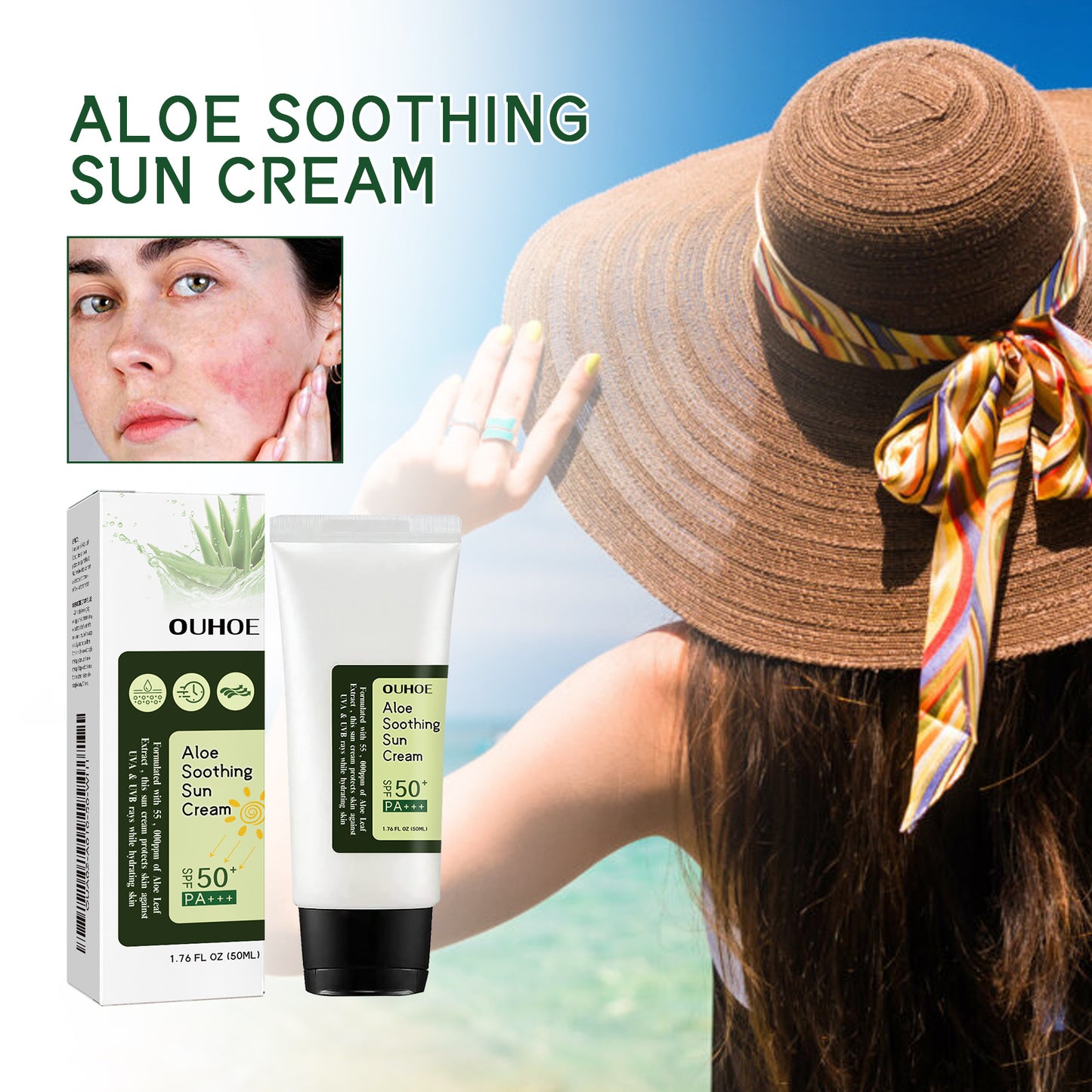 Aloe Vera Beskermende Room, Hidrerende Vars Isolerende UV Beskermende Room