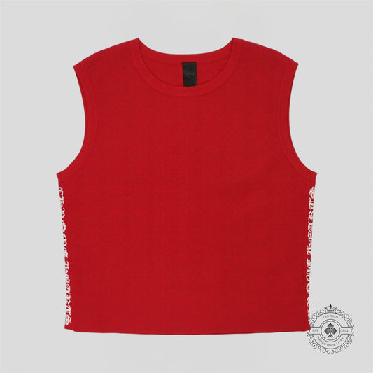 Chrome Hearts Plus Jacquard Sleeveless Shirt in Red