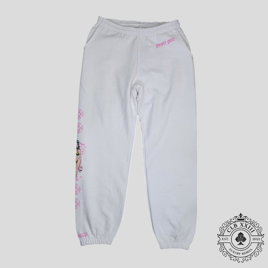 Chrome Hearts Deadly Doll Sweatpants in White