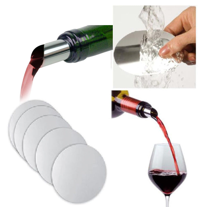 Aluminum Foil Wine Pouring Piece Round Wine Drainage Piece PET Environmental Protection Material Wine Pourer
