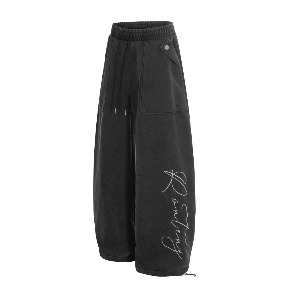 Bent knife and velvet sweatpants