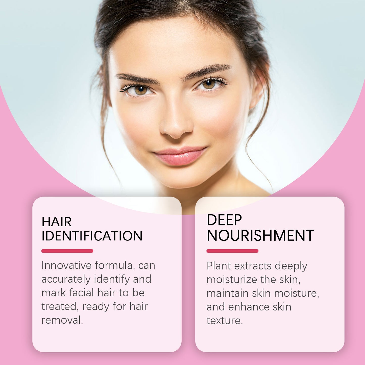 Facial Hair Recognition Spray, Facial Cleanser softens hair gentle non-irritating hair removal spray