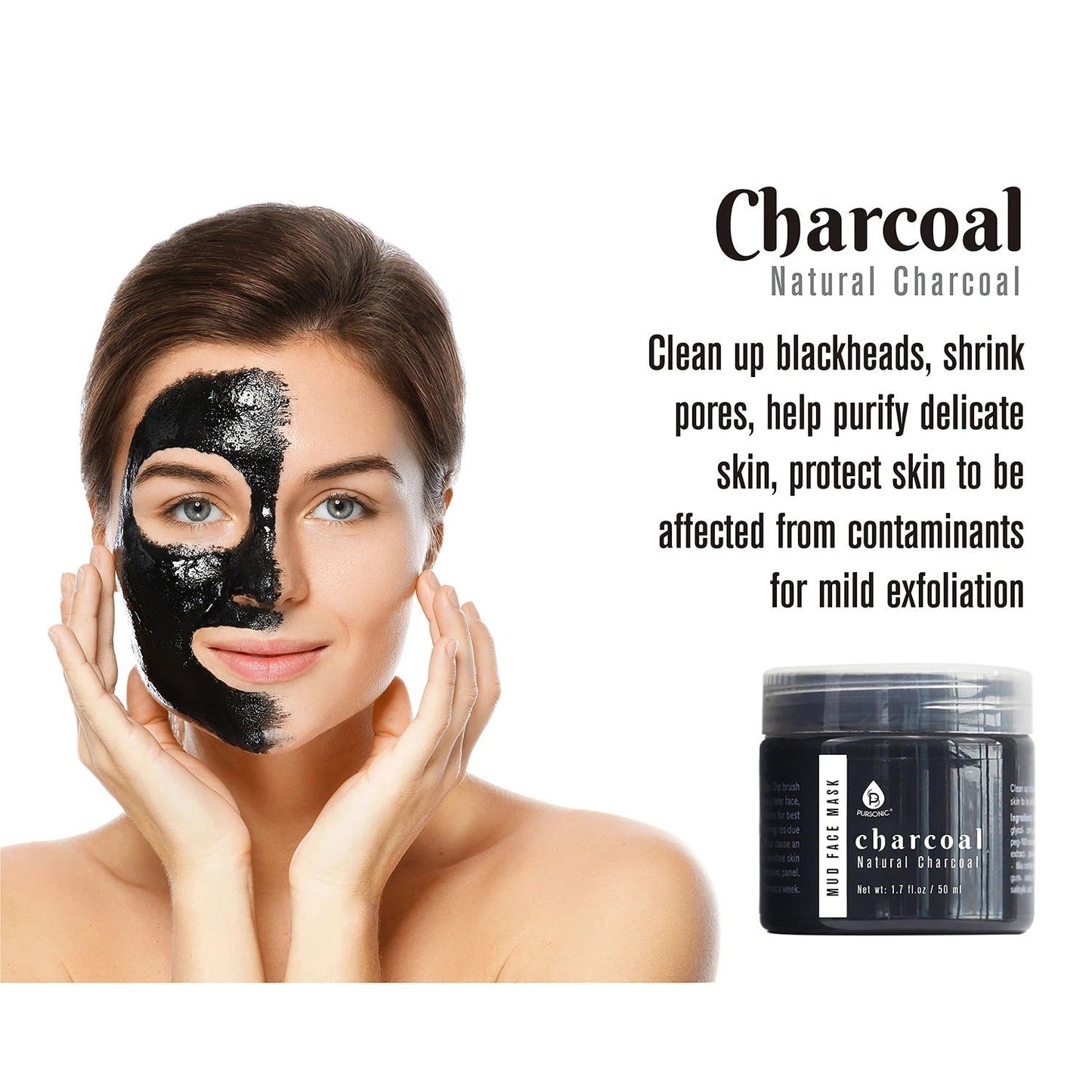 3 Pack Facial Therapy Mud Face Mask with Mask Applicator-3