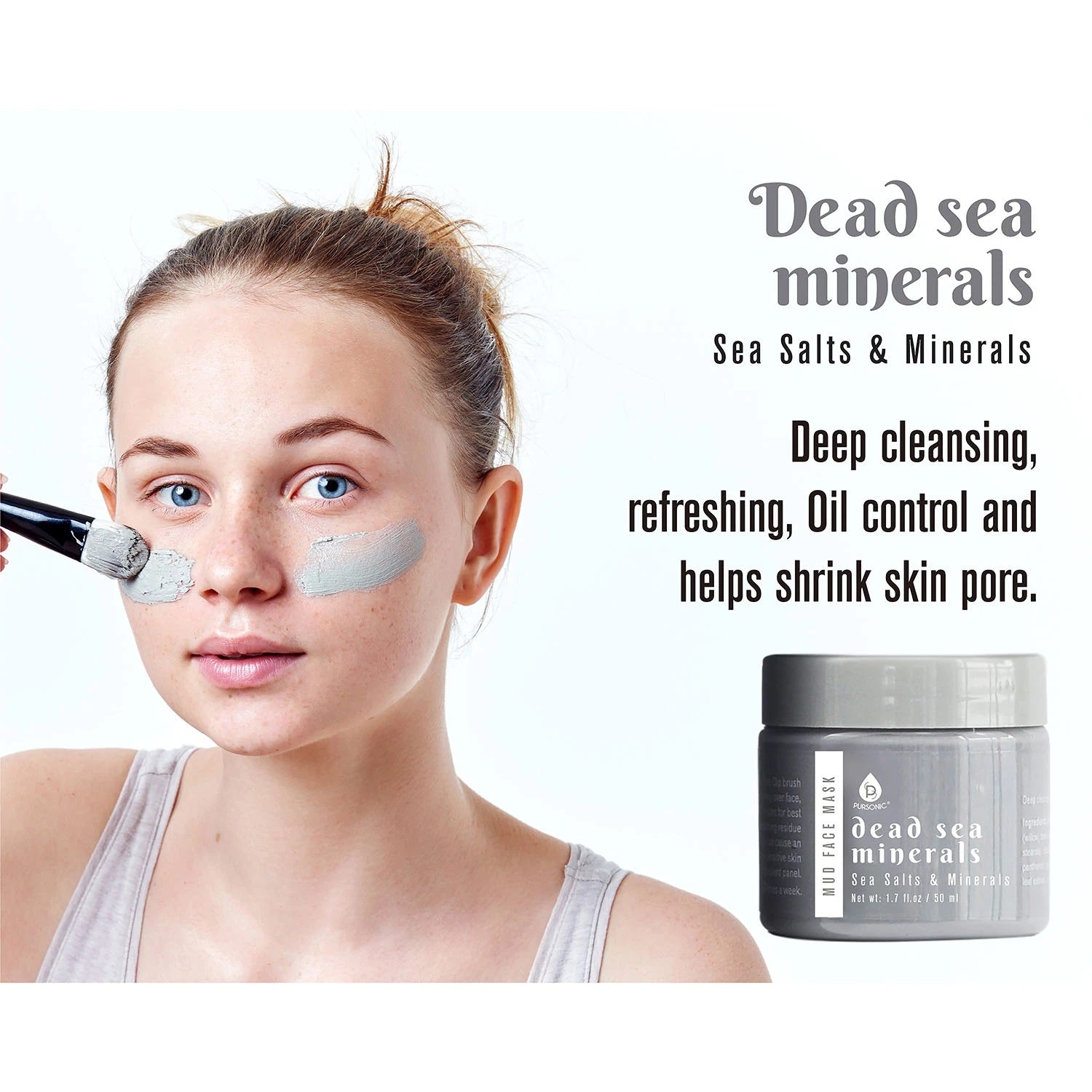 3 Pack Facial Therapy Mud Face Mask with Mask Applicator-4