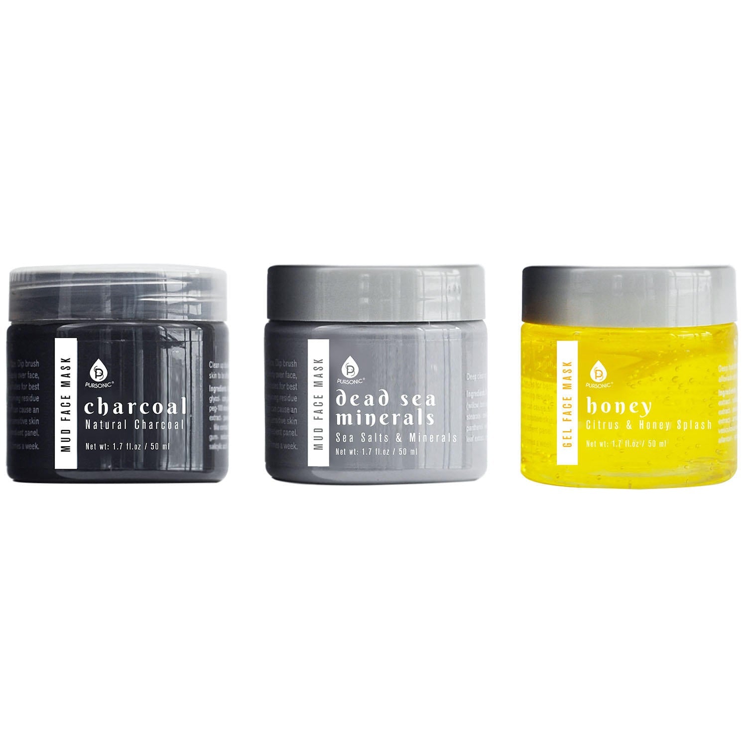 3 Pack Facial Therapy Mud Face Mask with Mask Applicator-2