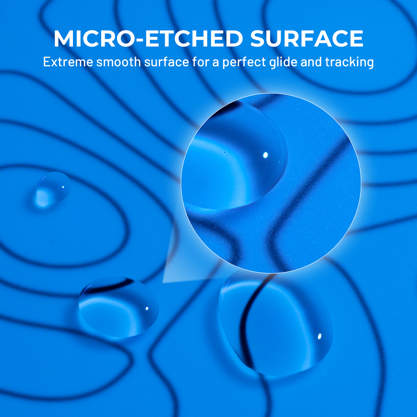 XVX SpacePad Tempered Glass Gaming Mouse Pad with Anti-Slip Rubber Base
