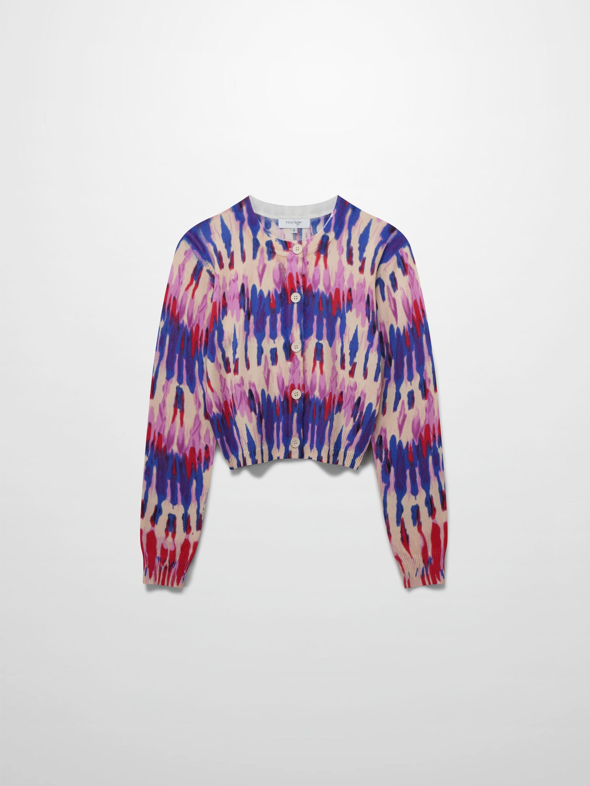 Buttoned Cardigan-Pink Watercolor-2