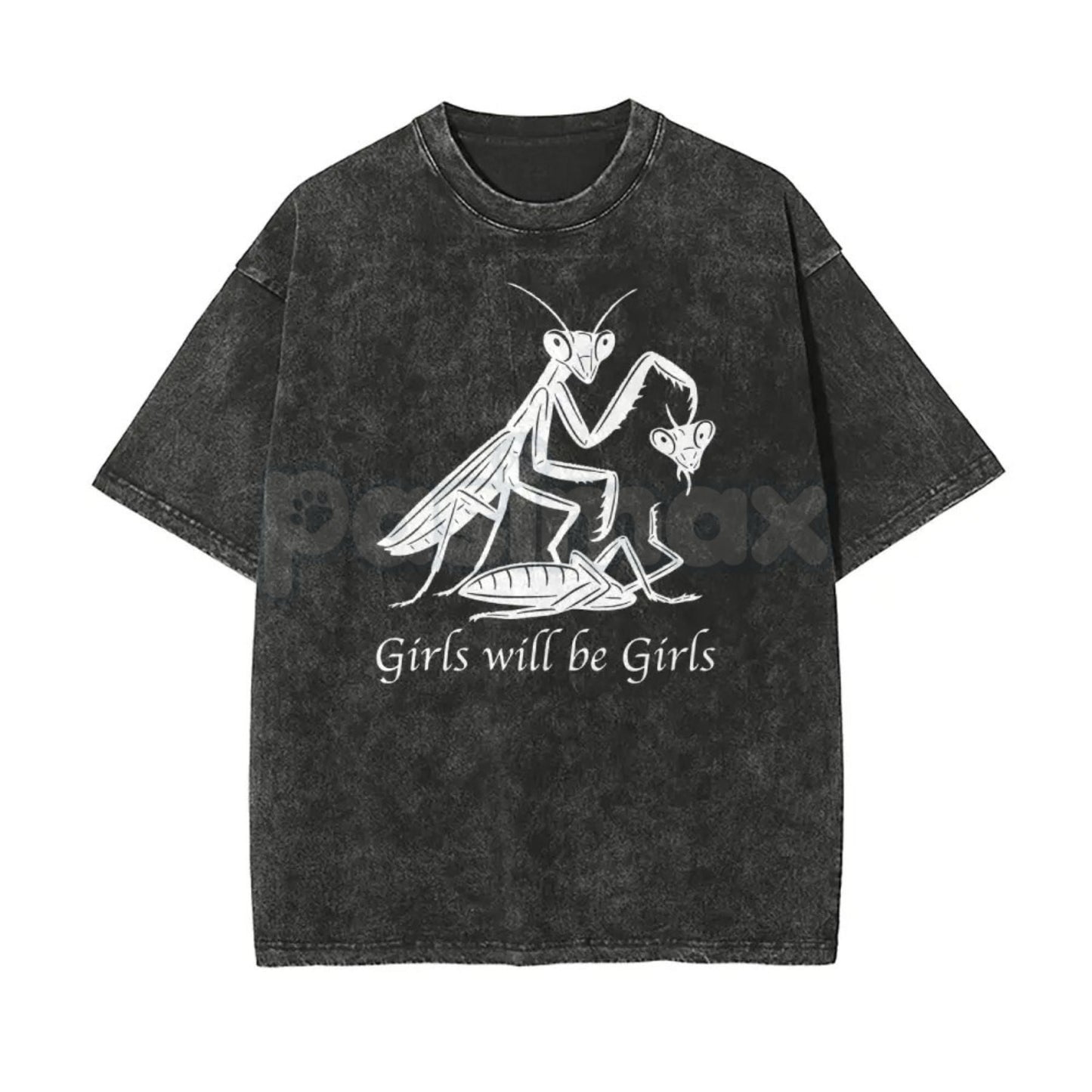 Girls Will Be Girls Oversize Unisex Washed T-Shirt – Trendy Aesthetic Graphic Streetwear Tee