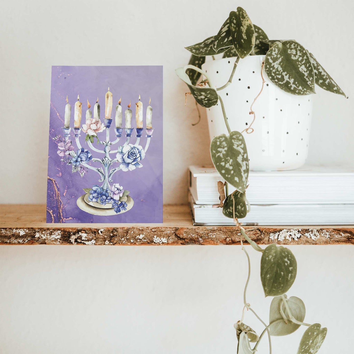 Hanukkah Menorah Greeting Cards, Set of 24