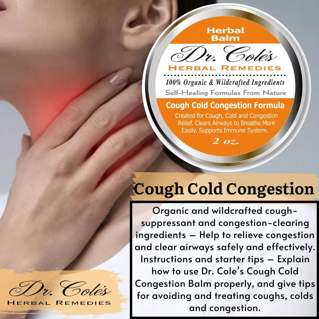 Dr. Cole’s Organic Cough Cold Congestion Relief Balm SixPak-3