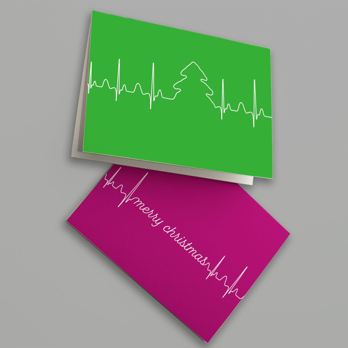 EKG Christmas Greeting Cards, Set of 24
