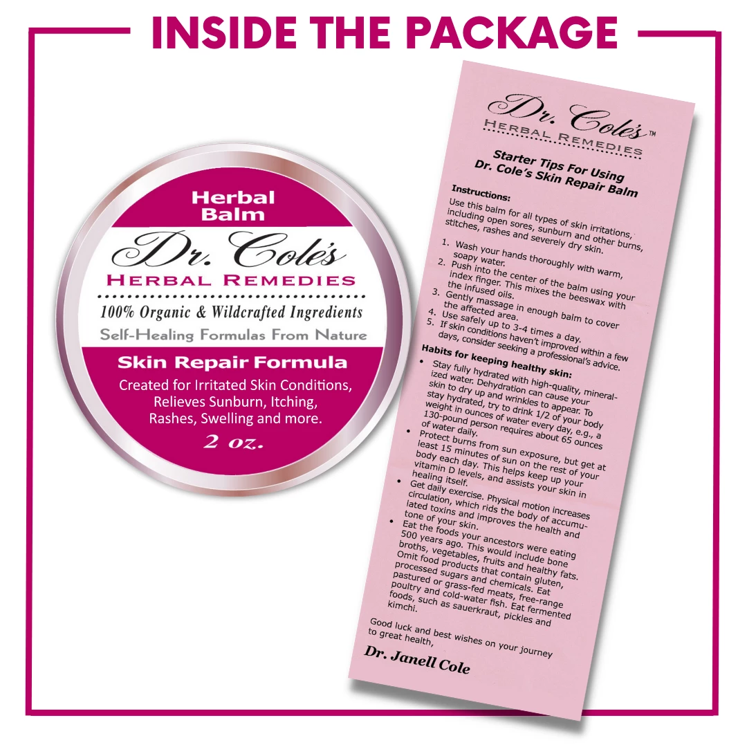 Dr. Cole's Organic Skin Repair Herbal Balm SixPak-2